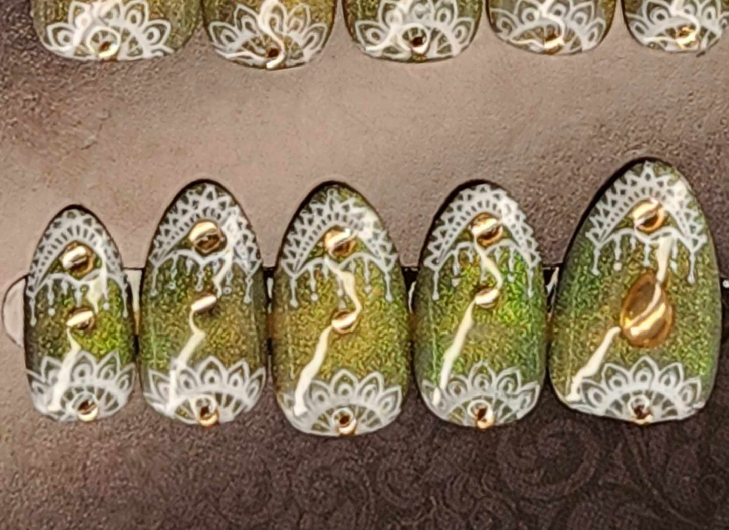 Green & Gold Bollywood Inspired - Ready Made