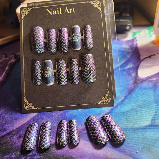 Purple & Blue Chameleon Dragon - Ready-made